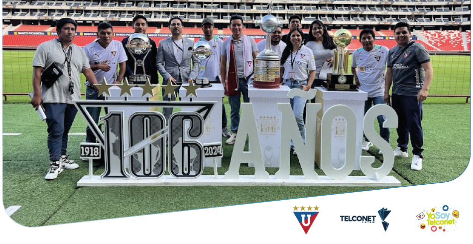 Telconet Latam disfruta de un recorrido exclusivo en el estadio de Liga Deportiva Universitaria por su 106 aniversario